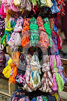 Textile, cloth on market