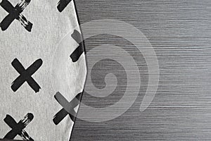 Textile and copy space for note