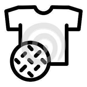 Textile dirt tshirt icon, outline style