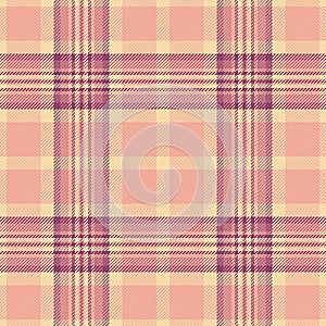 Textile fabric vector of check background pattern with a tartan texture seamless plaid