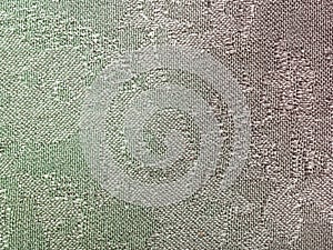 Textile - green and magenta colored silk fabric photo