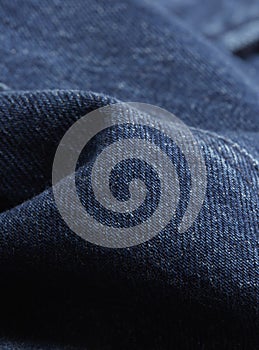 Textile jeans close-up, macro photography with volumes