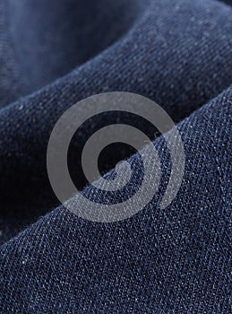 Textile jeans close-up, macro photography with volumes