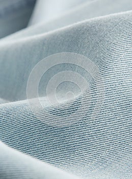 Textile jeans close-up, macro photography with volumes