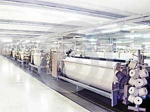 Textile Looms at Production photo