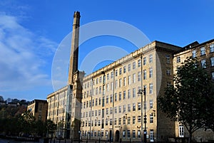 Textile mill with chimney