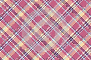 Textile pattern background of texture fabric tartan with a seamless plaid vector check