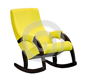 textile rocking chair isolated