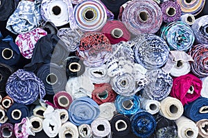 Textile rolls in the Fabric Shop photo
