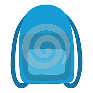 Textile school blue backpack icon cartoon vector. Bag pack photo