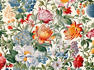 Textile seamless blossom design wallpaper nature spring decorative floral backgrounds flowers art pattern