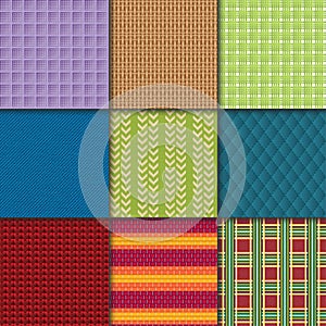 Textile seamless pattern fabric textured background and gingham cloth texture backdrop illustration of backcloth