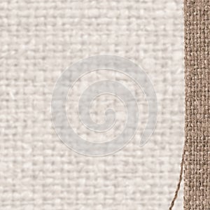 Textile surface, fabric style, almond canvas, hessian material, empty background