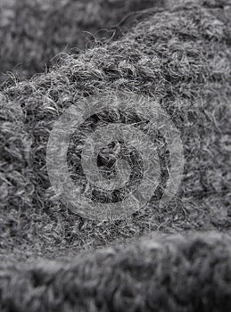 Textile wool close-up, macro photography with volumes