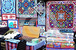 Textiles in cairo in egypt in africa