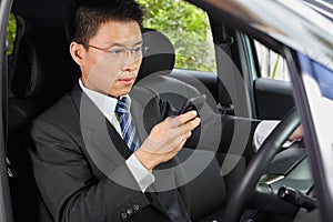 Texting on cell phone while driving