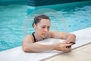 Texting in pool