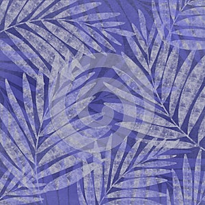 Textural palm frond speckle Japanese style faded denim indigo blue batik look unique design background