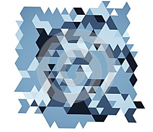 Texture abstract blue geometric illustrators background. photo