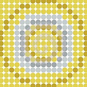 Texture abstract yellow gray geometric circles background. illustrators drawing