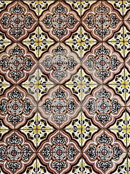texture of ancient floor, Sicily, Italy. colorful decoration