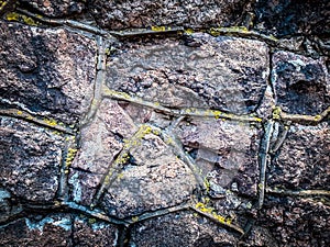 texture of ancient granite stone