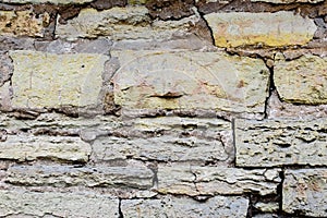 Texture of the ancient masonry wall.