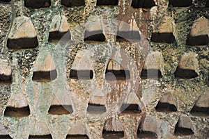 The texture of the ancient wall. The texture of the cave