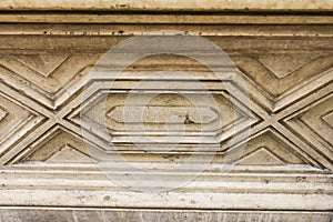 Artificial decorative stone facade.