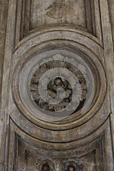 Artificial decorative stone facade.