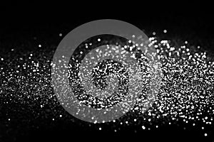 Texture background abstract black and white or silver Glitter