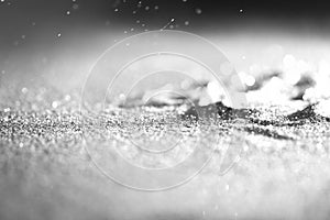 Texture background abstract black and white or silver Glitter