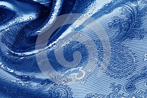 Texture, background blue, dark blue, navy blue, sapphirine,  blushful fabric with a paisley pattern.based on traditional Asian