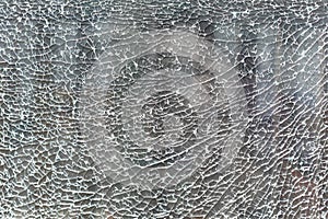 Texture and background. cracked and broken glass