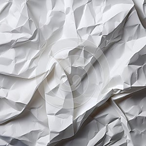 Texture background of a crumpled white paper sheet Texture background of a crumpled