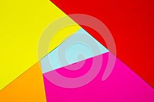 texture background of fashionable pastel color with top view, minimal concept, flat lay: blue, green, red, yellow and