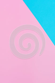 Texture background of fashionable pastel color with top view. Minimal concept. Flat lay. Pink and blue. Pop Art.