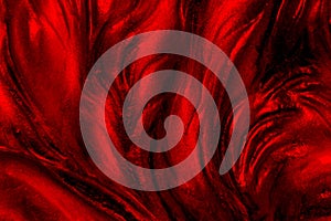Abstract texture with smooth soft  waves of red color