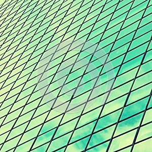 Texture background of modern building windows, vintage effect