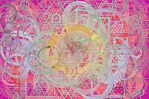 Texture background pattern. Abstract shape, good for design. Triangle, circle, generative & bubble.