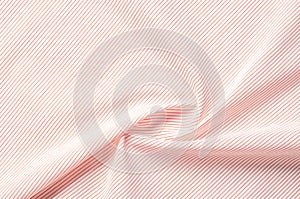 Texture background pattern. Cloth cotton. White in red stripes.