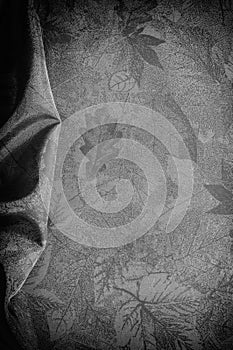 Texture, background, pattern. cloth silk black white. Look at th