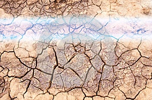 Texture, background, pattern. Cracked earth, clay. Abstract nature background with cracked earth. Dry cracked earth background, c