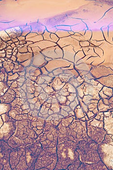 Texture, background, pattern. Cracked earth, clay. Abstract nature background with cracked earth. Dry cracked earth background, c