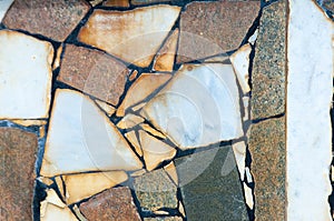 Texture, background, pattern. Lining of the old pool. Granite sl