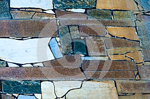 Texture, background, pattern. Lining of the old pool. Granite slabs in mosaic. Granite marble patterned background texture marble