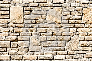 Texture background, pattern. The wall is stone. Architecture. Co