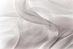 Texture, background, pattern. White silk fabric for draping. Abs