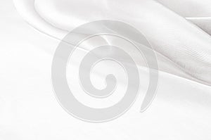 Texture, background, pattern. White silk fabric for draping. Abs