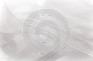 Texture, background, pattern. White silk fabric for draping. Abs